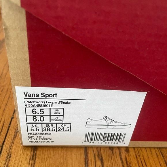Vans Sport Patchwork Leopard Snake Multi with Box Men’s US 6.5 Women’s US 8 - Picture 2 of 9